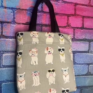 Handmade- Dog Print Tote Bag